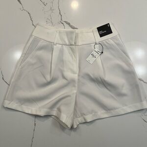 Express Super High Rise Shortie White Shorts, Size 0, New With Tags NWT
